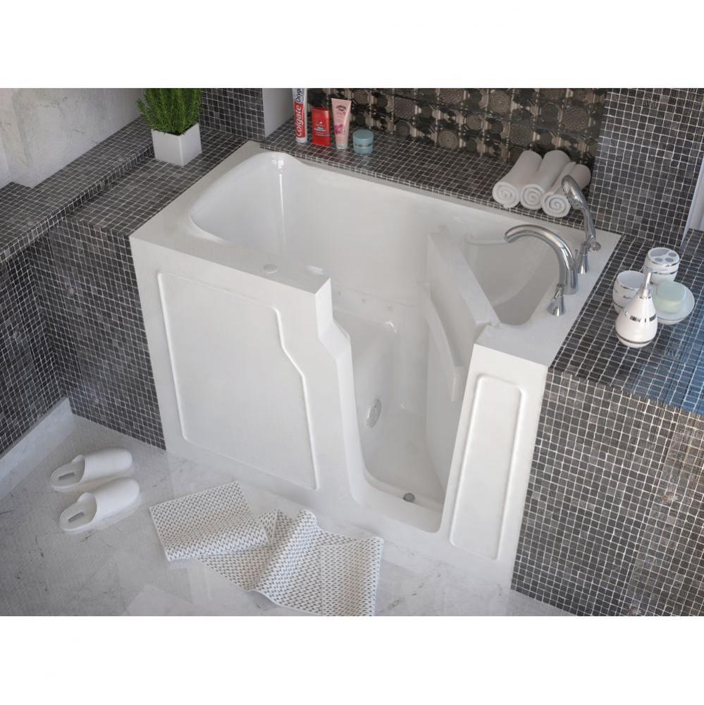 MediTub Walk-In 29 x 52 Right Drain White Air Jetted Walk-In Bathtub