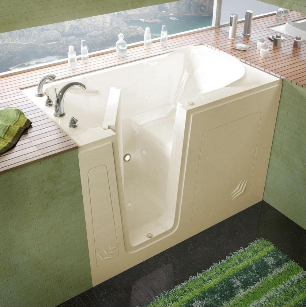 MediTub Walk-In 30 x 54 Left Drain Biscuit Soaking Walk-In Bathtub