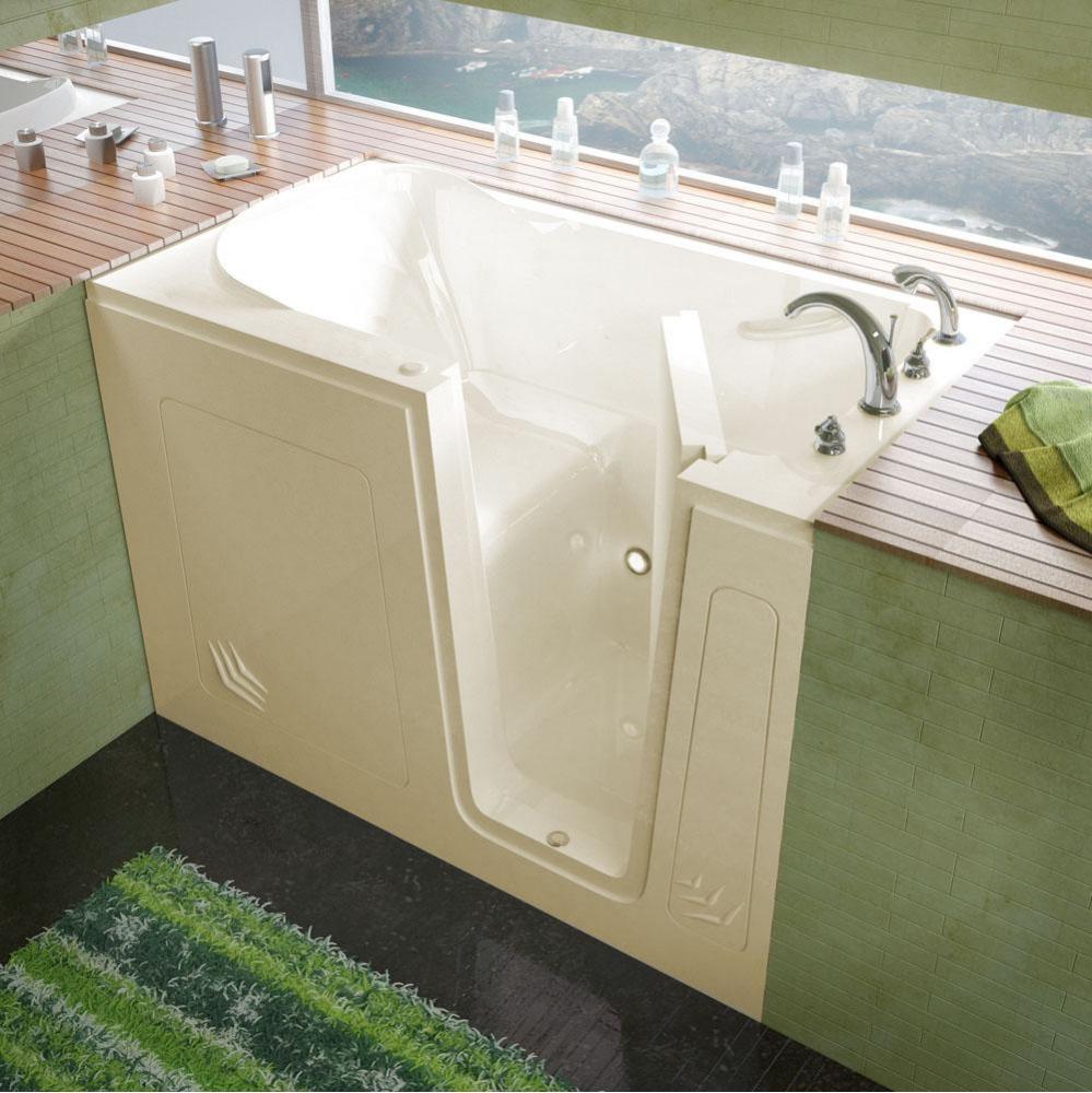 MediTub Walk-In 30 x 54 Right Drain Biscuit Soaking Walk-In Bathtub