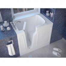 Meditub 2646LWH - MediTub Walk-In 26 x 46 Left Drain White Whirlpool Jetted Walk-In Bathtub