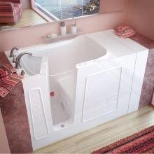 Meditub 3053LWH - MediTub Walk-In 30 x 53 Left Drain White Whirlpool Jetted Walk-In Bathtub