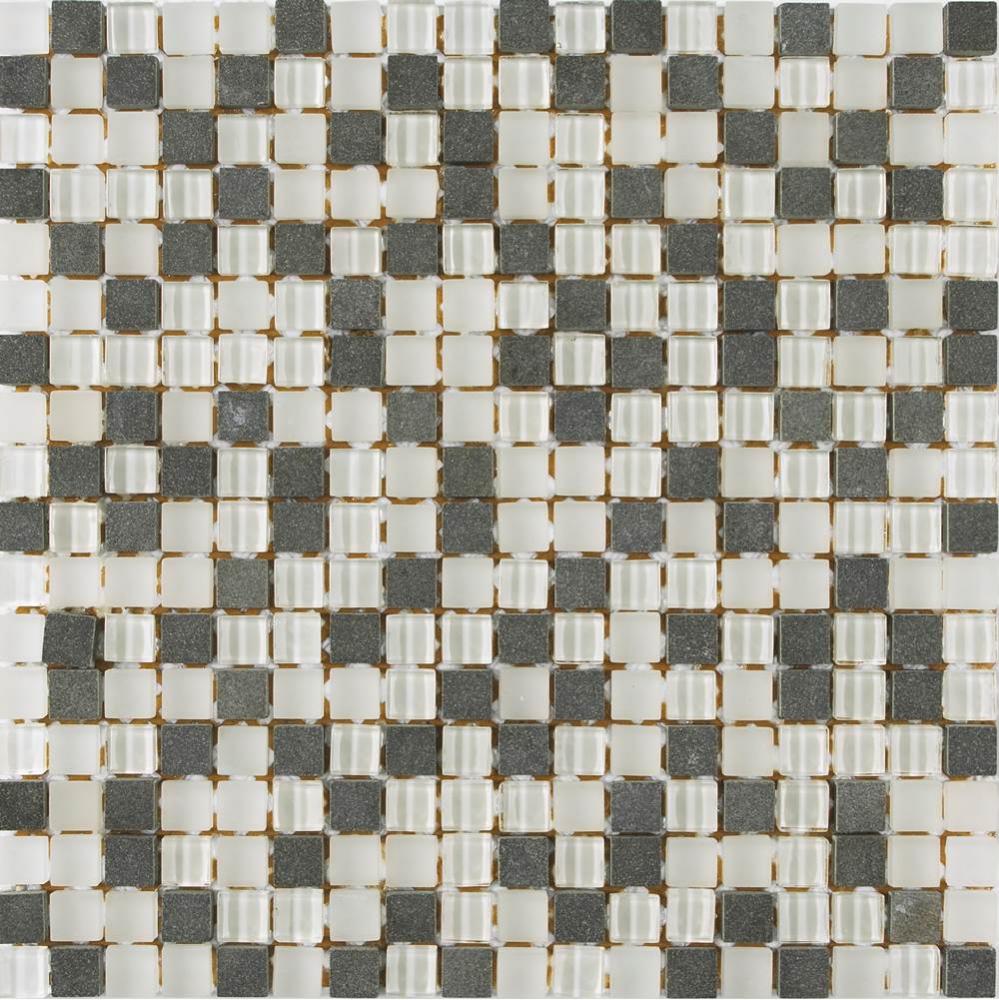G-281 Vetro Marmi Black & White 5/8x5/8