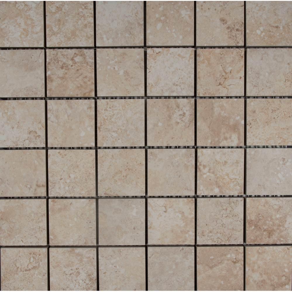Imperial White 2x2 Mosaic (13In sheet)