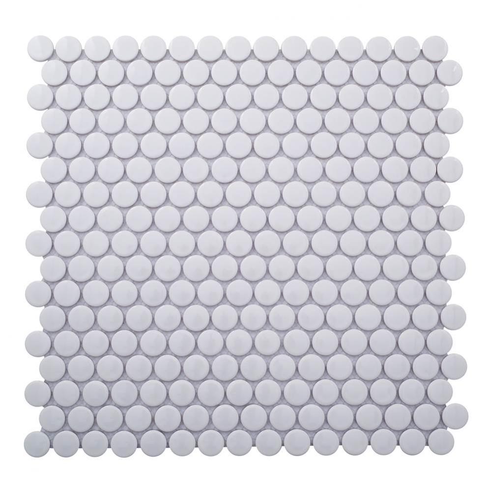 Penny Round 1x1 Glossy White 10sf/cs