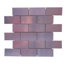 Merola Tile GMOSA0204SI - G-296 Silver Brushed Stainless 2x4