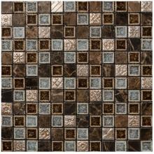 Merola Tile GVCRI5858NO - G-319 1x1 Cristallo Noce Glass 11sf/cs