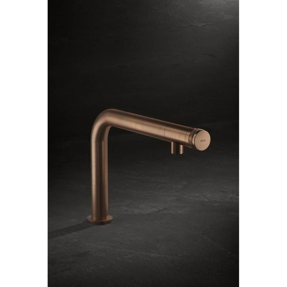 Single Lever Mixer - no waste - Rose Gold Matte Knurled handle