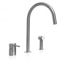 MGS F2RSP-M - 2 hole mixer with side-spray - Matte