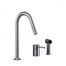 MGS F2SP-M - 2 hole mixer with side-spray - Matte