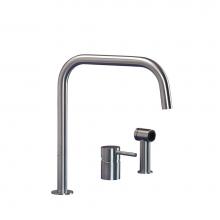 MGS F2SQSP-M - 2 hole mixer with side-spray - Matte