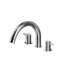 MGS MB508-P - Deck mounted 3 hole tub filler 3/4 valves - Polished