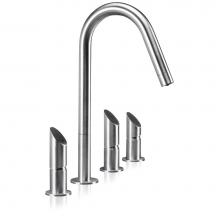 MGS T45DF-M - Dual flow 4 hole mixer with separate mains and filtered waterways - Matte
