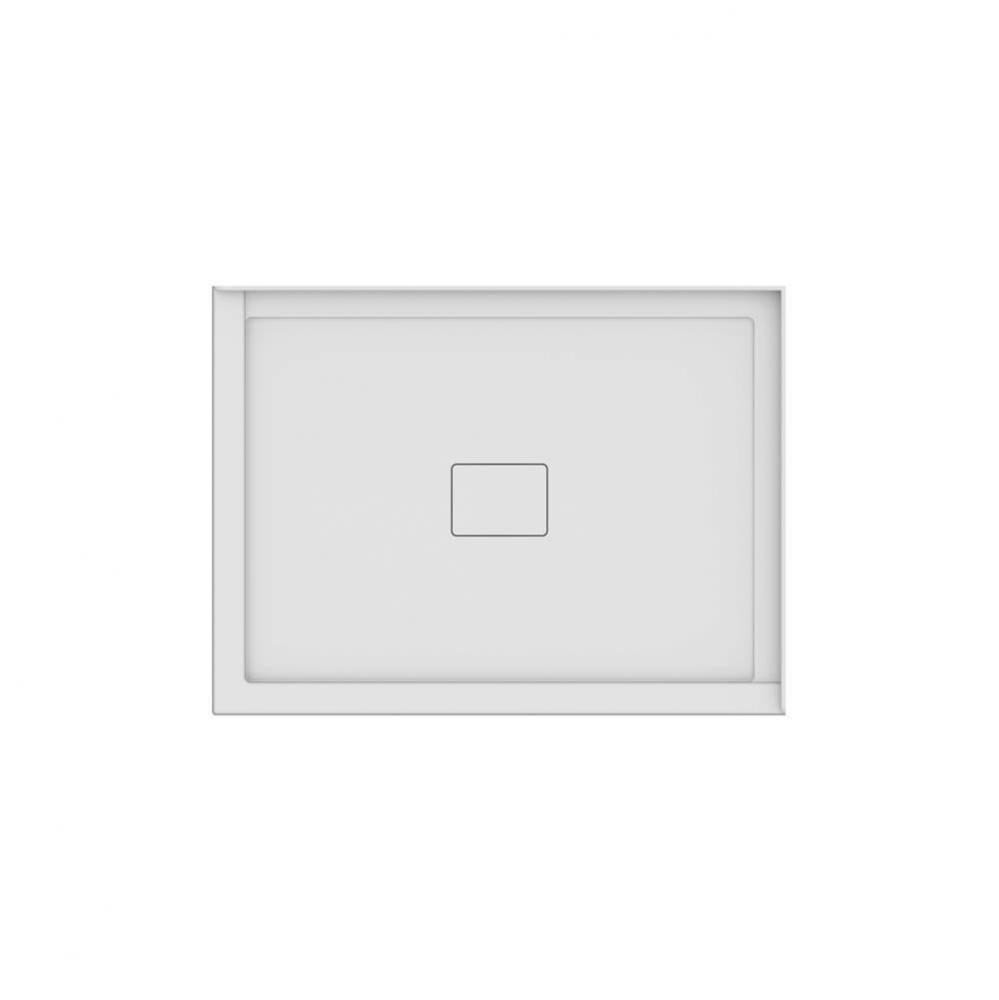 ROUGE shower base 36x48, Central Drain, with Right tiling flange 2 sides, 48'' Opening,