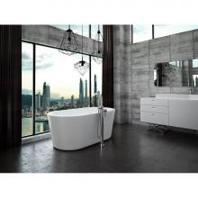 Neptune Rouge 15.21812.060020.10 - Freestanding One Piece AMAZE 32x60, Oval, Mass-Air, Chrome Drain, White