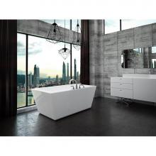 Neptune Rouge 15.21812.000020.10 - Freestanding One Piece AMAZE 32x60, Rectangle, Mass-Air, Chrome Drain, White