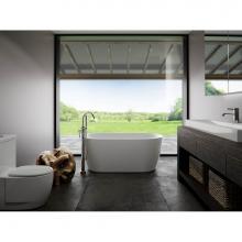 Neptune Rouge 15.20310.000020.10 - Freestanding One Piece MONACO 30x60, Mass-Air, Chrome Drain, White