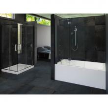Neptune Rouge 15.23310.550015.10 - LEMANS bathtub 30x60 with Tiling Flange and Skirt,  Rouge-Air, Left Drain, White
