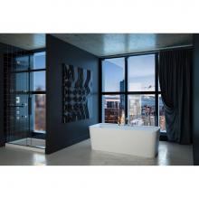 Neptune Rouge 15.23412.000020.10 - Freestanding One Piece COLOGNE 32x60, Mass-Air, with Chrome Drain, White