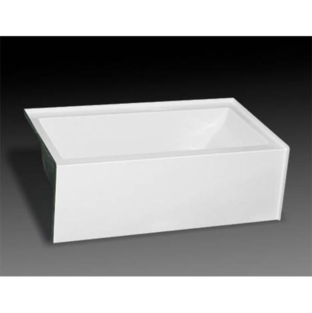 60'' x 32'' x 18.25''/White, Acrylic / Minimalist - Bath / End Drain