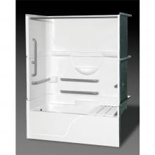 Oasis TS3P-6030L WHT ABF/ANS09-REM - VURSA G 60X30 3P LDrn AbvFlr ANSI A 117.1Pkg-StSBar Rem St
