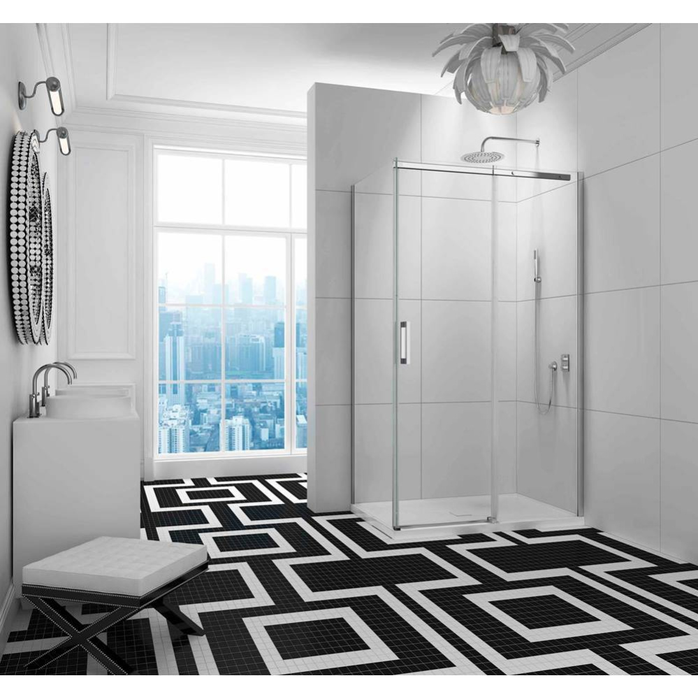 Eko 48, Sliding Corner Shower Doors, Chrome
