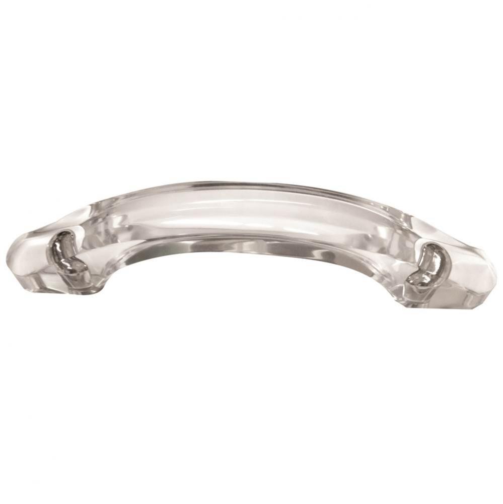 Clear Brushed Nickel Acrylic Handle