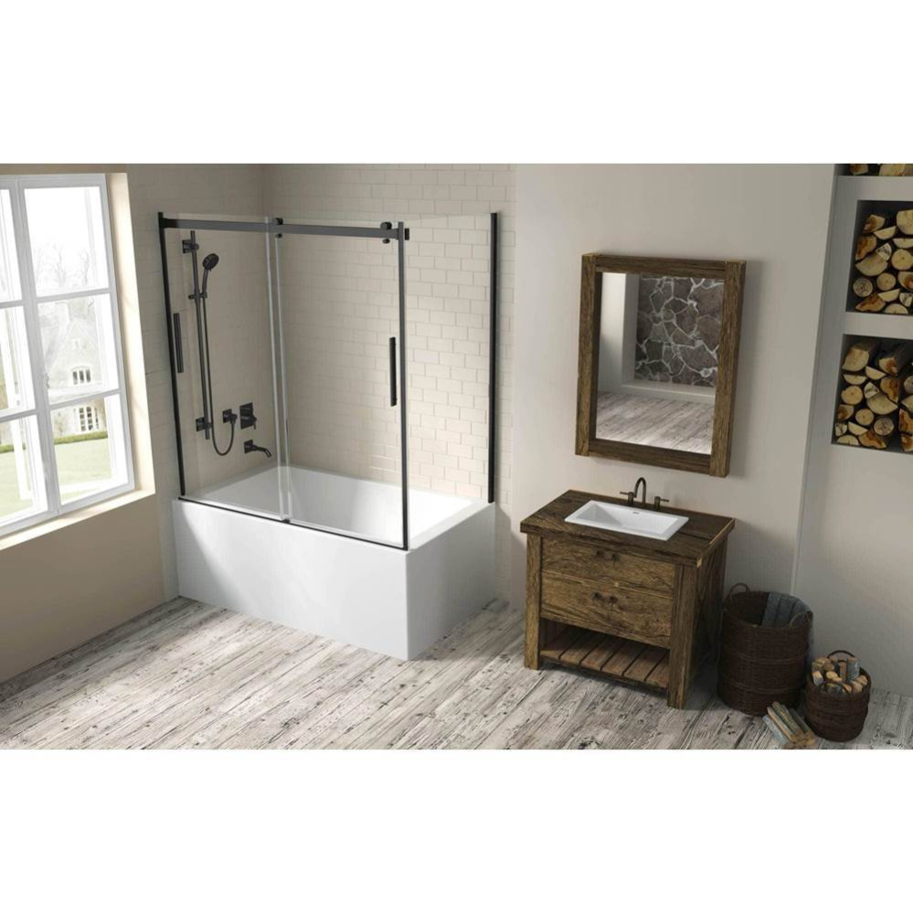 Hydria 66, Sliding Side Wall Bathtub Door, Chrome