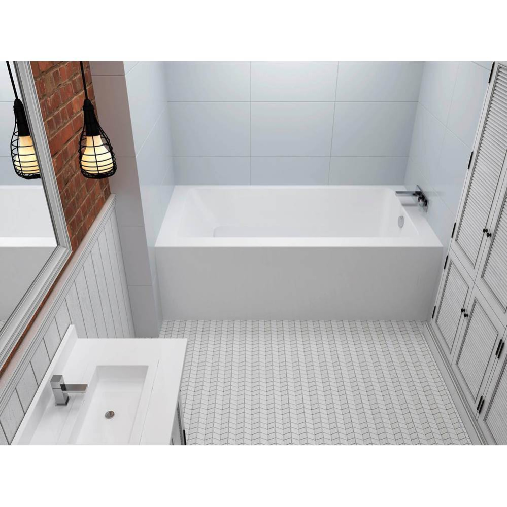 Loft Alcove 60 x 31, AeroMassage Bathtub, Glossy White
