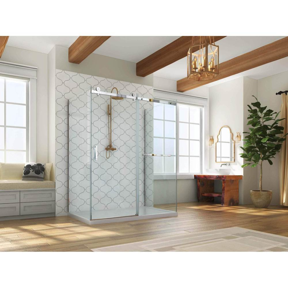 Marelia Sliding 66 x 36, Shower Doors, Chrome, 8mm Clear treated glass