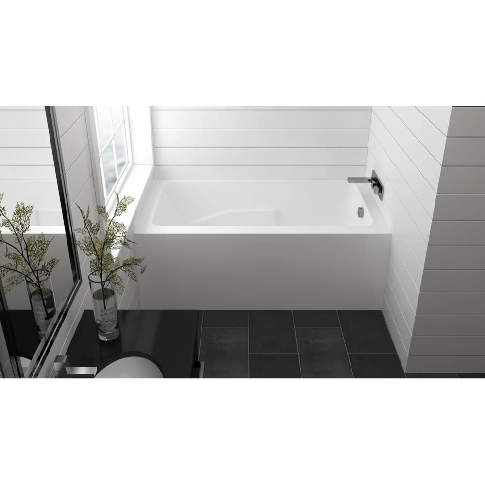 Suite Alcove 60 x 31, AeroMassage Bathtub, Glossy White