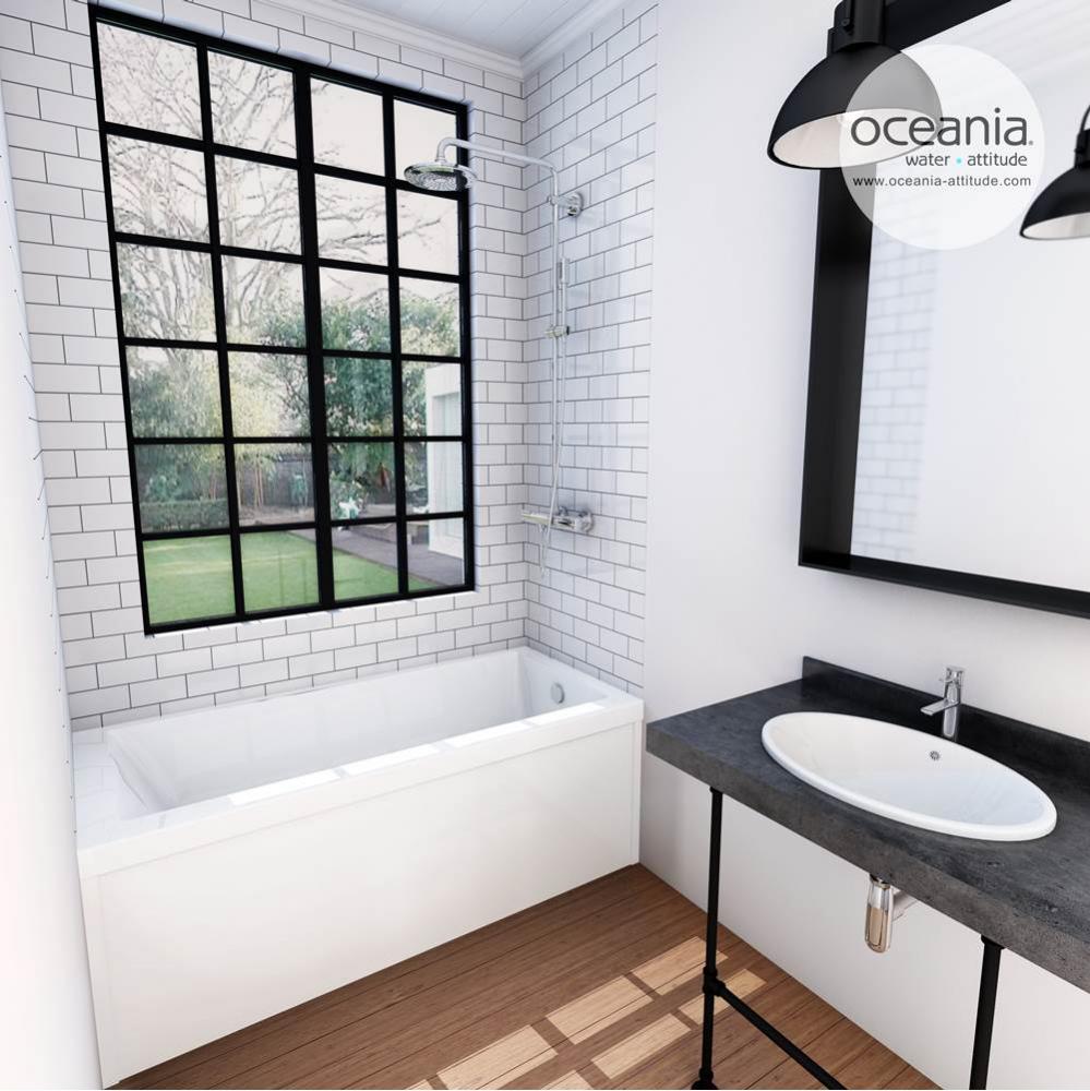 Unity 28 RH drain, SuperAeroMassage, white