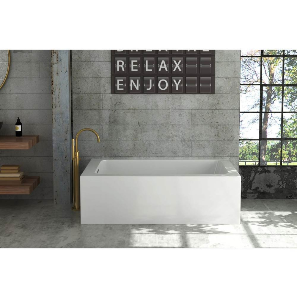 Urbania 3 Sides 60 x 31, Soaking Bathtub, Glossy White
