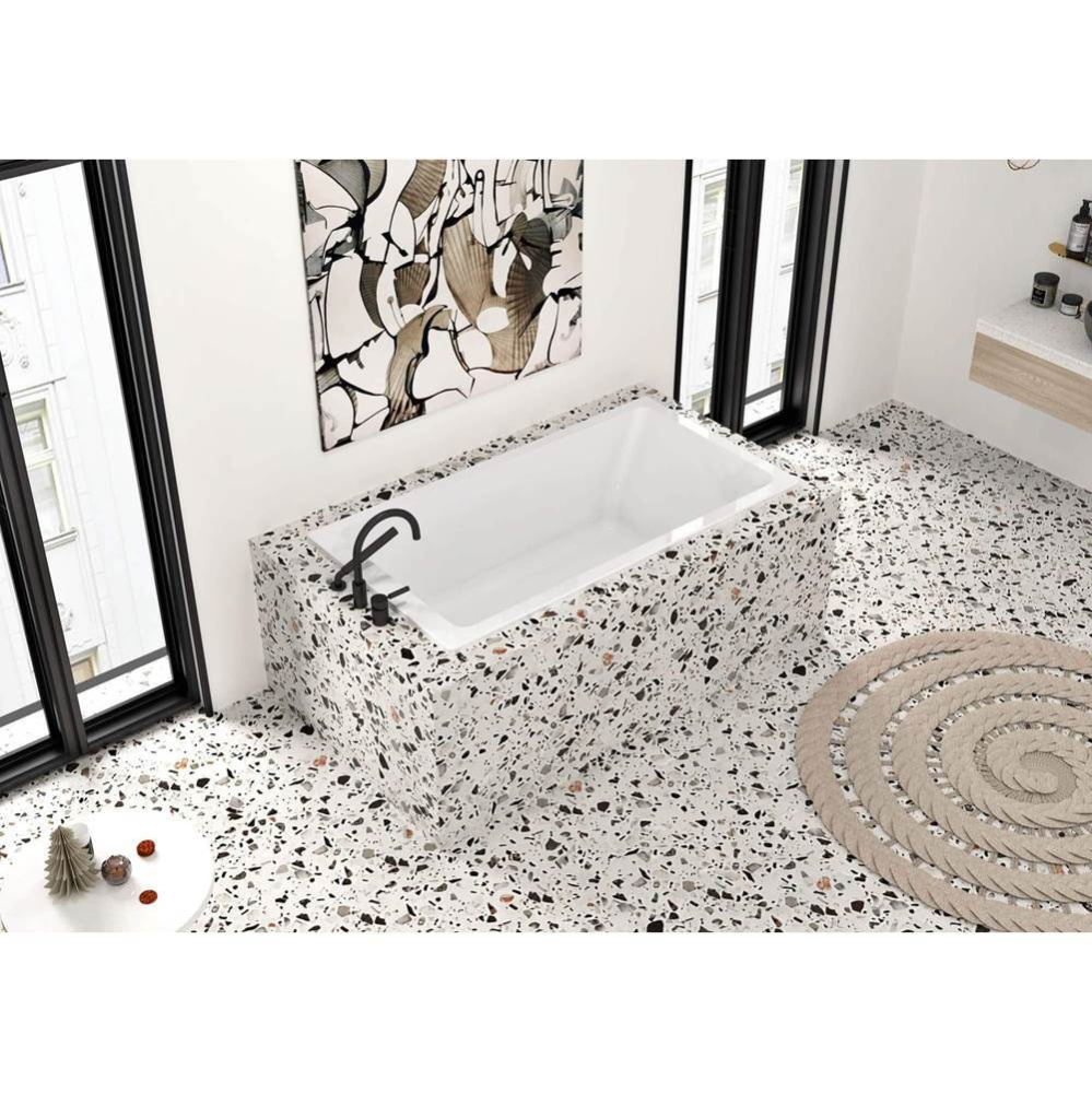 Viele Deck Mount 60 x 30, SuperAeroMassage Bathtub, Glossy White