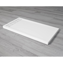 Oceania Baths SB48R36LIB01 - Corner Shower Base, Linear drain cover , 48 x 36, Glossy White