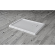 Oceania Baths SB36R3612B01 - Corner Shower Base, Square cover corner drain , 36 x 36, Glossy White