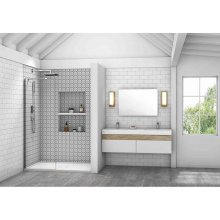 Oceania Baths R42BK - California Fixed Screen 39, Shower Doors, Matte Black