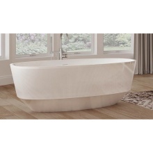 Oceania Baths MYS64AM01 - Mystic Striped Freestanding 64 x 33, AeroMassage Bathtub, Glossy White