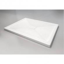 Oceania Baths SB4836E01 - Base 48x36 square drain, T. flange E, white
