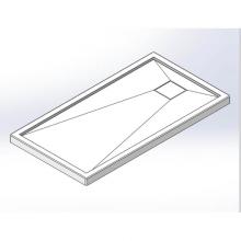 Oceania Baths SB48L32D01 - Base 48x32 square LH drain, T. flange D, white