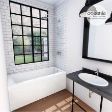 Oceania Baths UN28LSA01 - Unity 28 LH drain, SuperAeroMassage, white