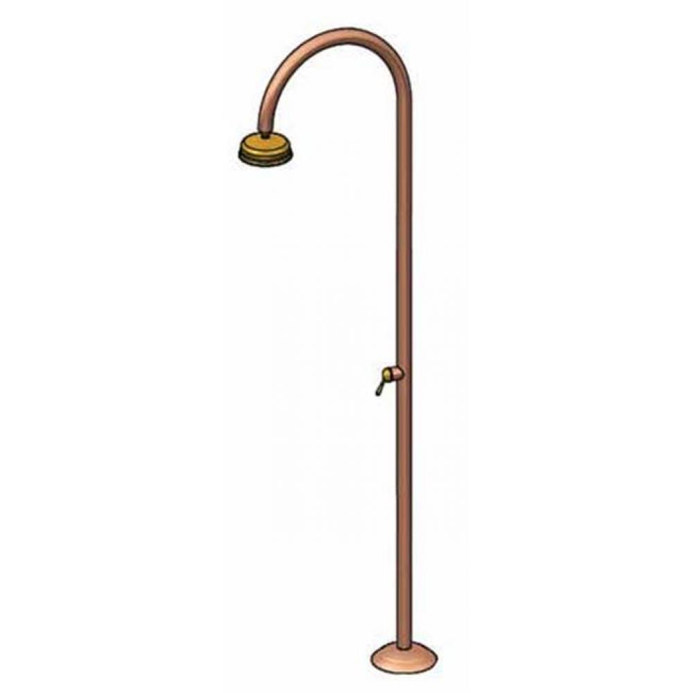 ''Origo'' Free Standing Hot & Cold Copper Shower Unit - 8'' Bras