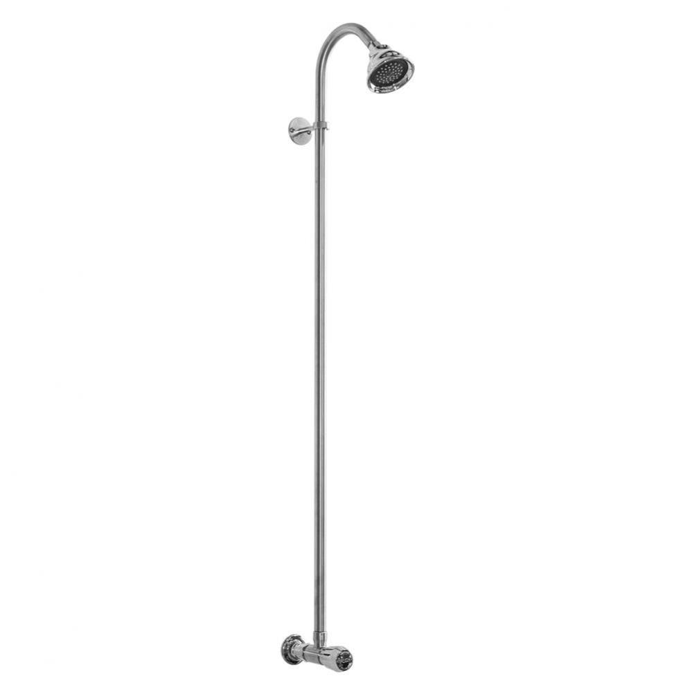 Wall Mount Single Supply Shower - ADA Metered Valve, 3'' Shower Head