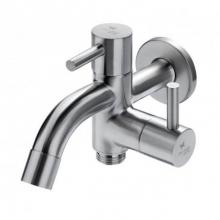 Outdoor Shower CAP-HBWS-4122-316 - Wall Mount Single Supply Combo Faucet - Aerating Faucet and 1/2'' Hose Threads with 3/4&