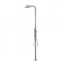 Outdoor Shower FTA-C40-CHS - ''Classy'' Free Standing Single Supply Shower Unit -  Hand Spray - 12'&ap