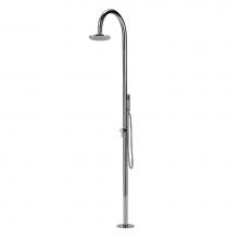 Outdoor Shower FTA-C50AS-CHS - ''Origo'' Free Standing Single Supply Shower Unit -  Hand Spray - 8'&apos