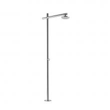 Outdoor Shower FTA-D50-C - ''Onda'' Free Standing Single Supply Shower Unit - 8'' Shower Head