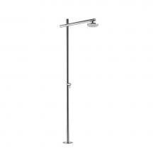 Outdoor Shower FTA-D50-HC - ''Onda'' Free Standing Hot & Cold Shower Unit - 8'' Shower Head