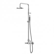 Outdoor Shower FTA-W50-HCHS - ''Waterline'' Wall Mount Hot & Cold Shower Unit - Hand Spray - 8'&apo