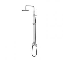 Outdoor Shower FTA-W52-CHS - ''Waterline'' Wall Mount Single Supply Shower Unit - Hand Spray - 8 '&apo