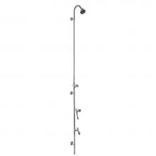 Outdoor Shower PM-750-ADA - Wall Mount Single Supply Shower - ADA Metered Valve, 3'' Shower Head, Hose Bibb, Foot Sh